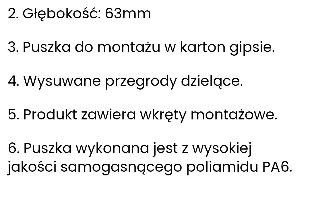 Puszki elektryczne samo gasnące zestaw 25 sztuk.