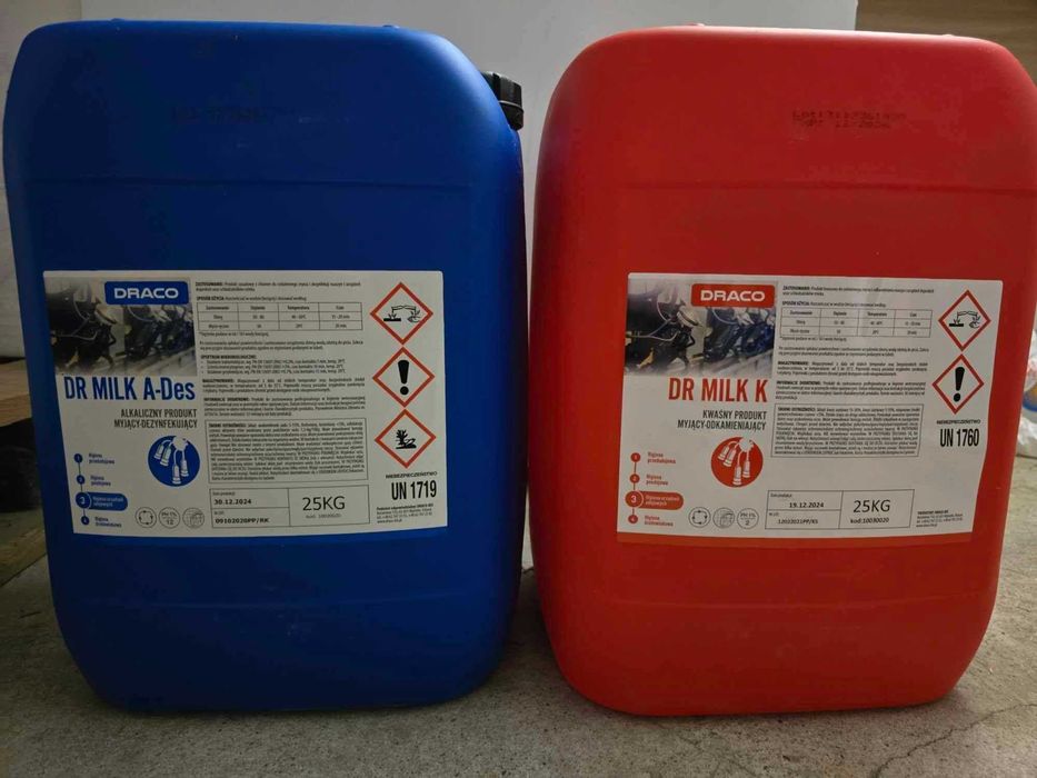 DRACO DR MILK A-Des i DR MILK K – skuteczne mycie urządzeń udojowych