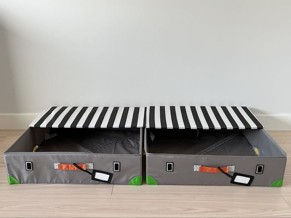 ***IKEA***Pojemniki Flyttbar DUŻE 58x58 cm***2 sztuki***J.NOWE***