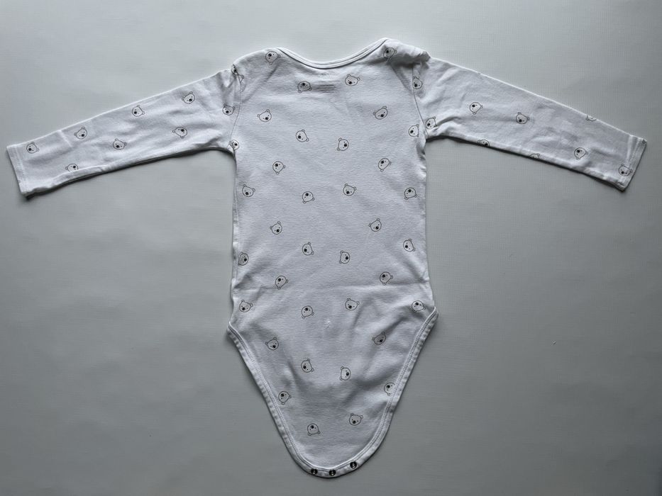 Body H&M 98 bawełna organiczna misie długi rękaw
