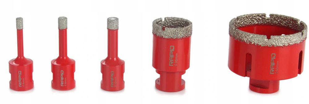 Zestaw otwornic do płytek diamentowe Rapid M14 otwornice 6-68mm