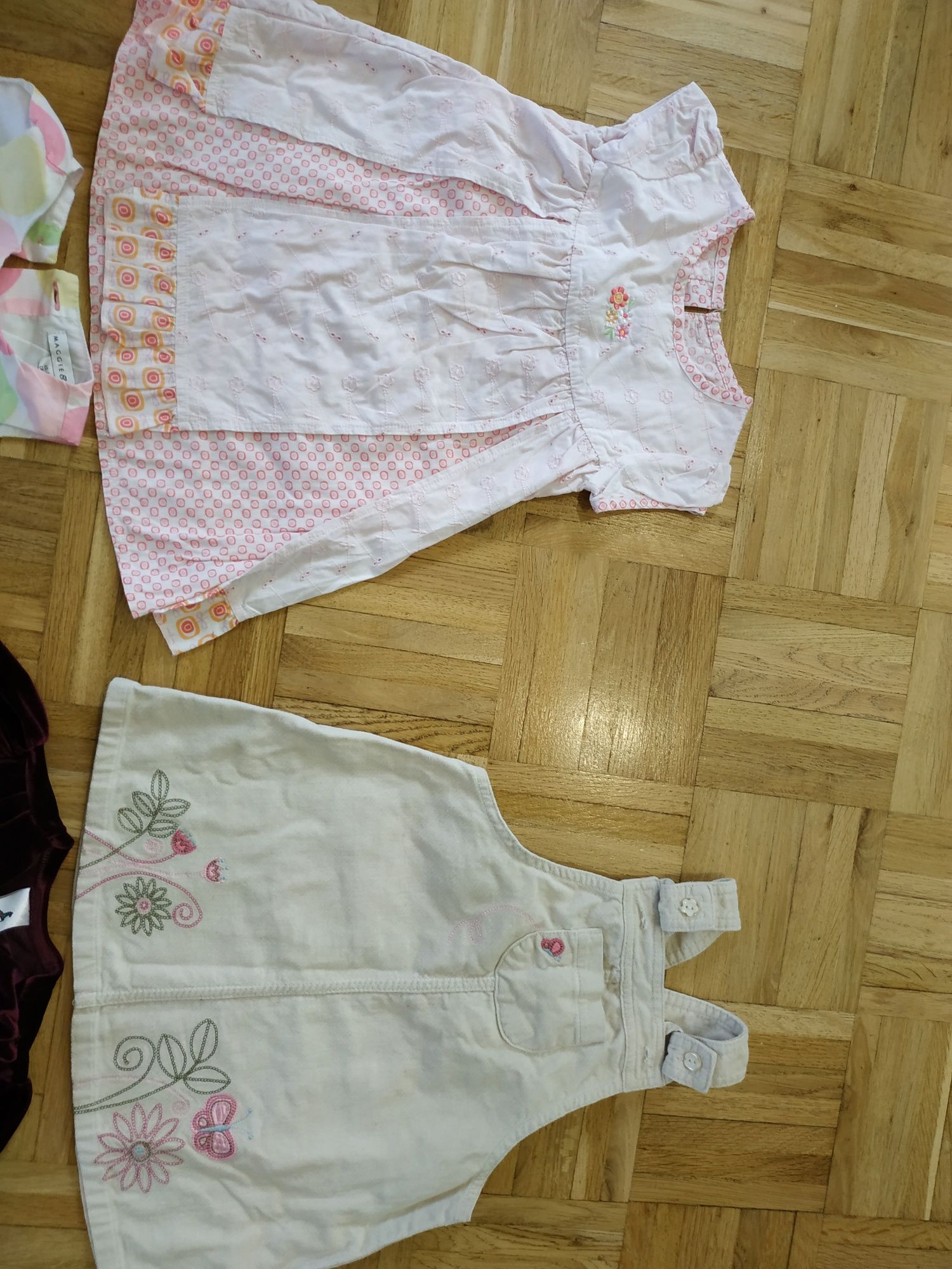 Zestaw 4x Sukienki dziecięce (wzrost ok. 80 cm, wiek 1-2 lata)