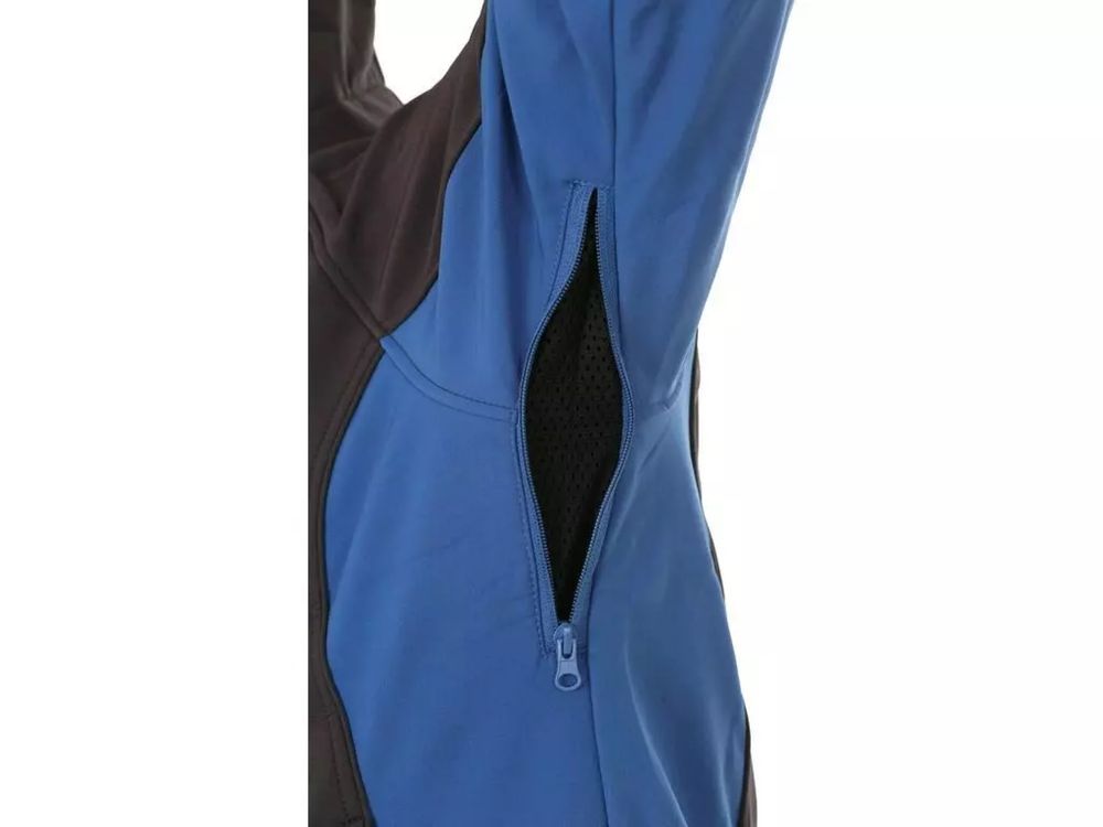 Чоловіча куртка CXS SACRAMENTO softshell, серо-синяя