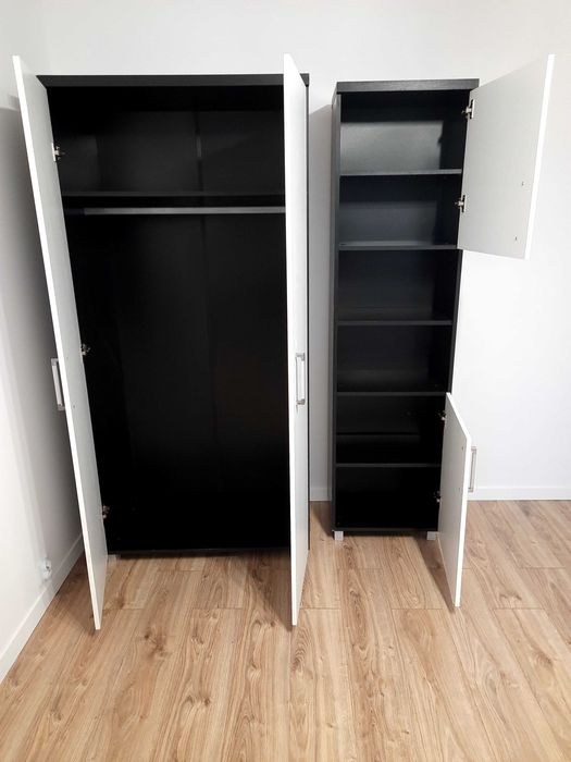 Zestaw mebli: szafa i słupek tanio sprzedam