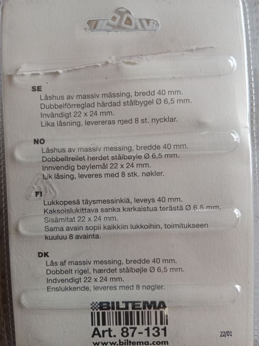 Zestaw kłódek 4szt.