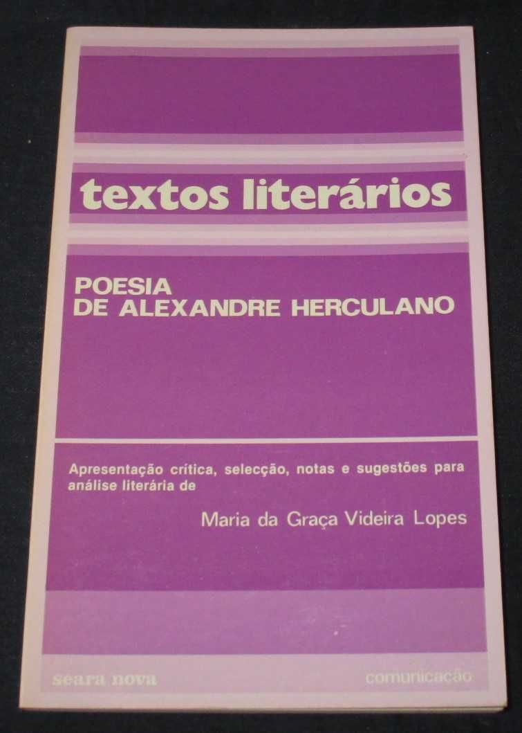 Livro Poesia de Alexandre Herculano Maria da Graça Videira Lopes