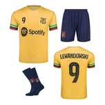 Strój / komplet piłkarski LEWANDOWSKI BARCELONA + getry rozm. 128