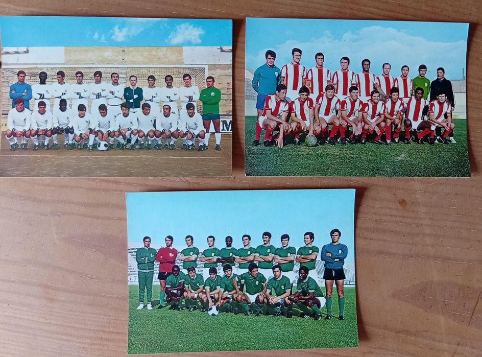 Conjunto de postais de antigas equipas de futebol