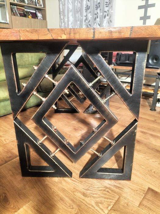 Stół Loft metal drewno