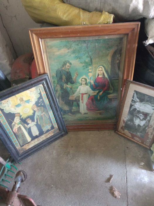 Sprzedam antyki obrazy i sztućce