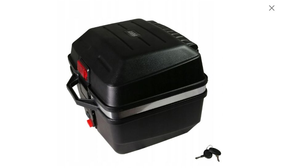 Kufer motocyklowy wypinany z oparciem 24L KUFER NA SKUTER NA KASK