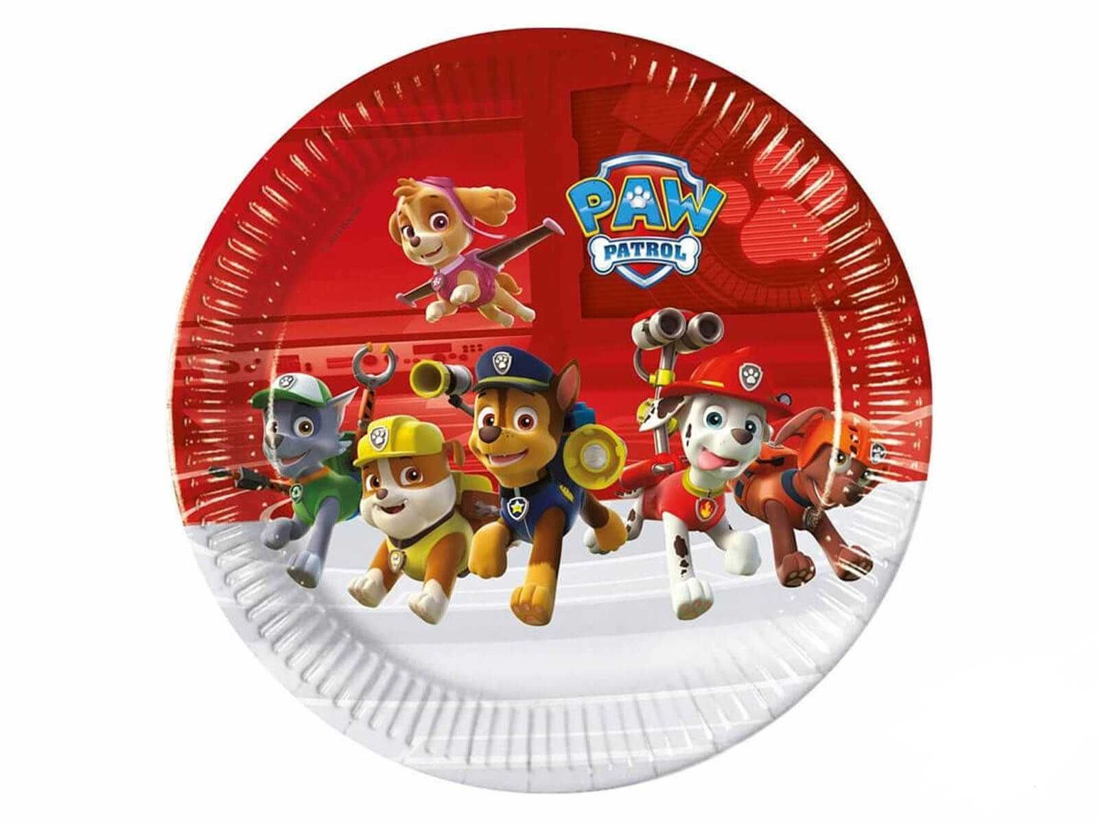 Talerzyki papierowe Psi Patrol 23cm Paw Patrol