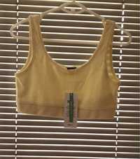Crop top super frotte S 36 ginatricot nowe