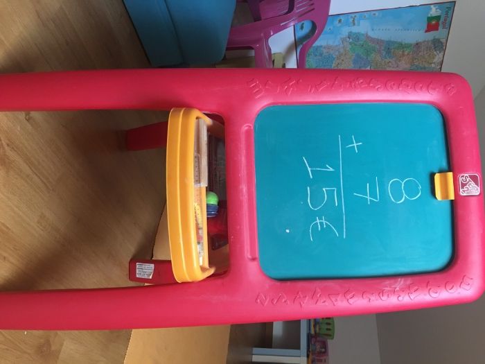 Quadro dupla face giz/marcador escola