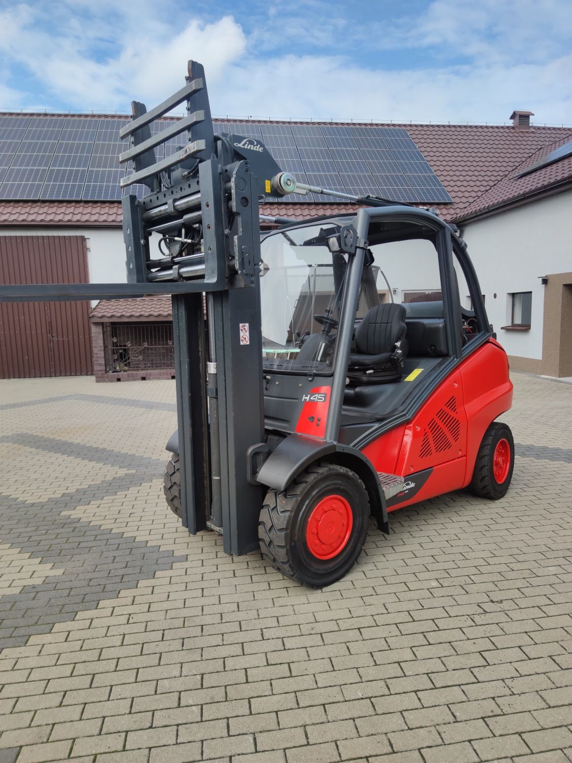 Wózek widłowy Linde H45 Triplex pozycjoner wideł