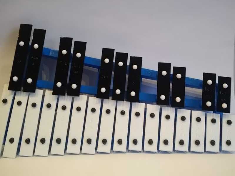 Dzwonki chromatyczne 27 tonowe polskie cymbałki dwurzędowe M05