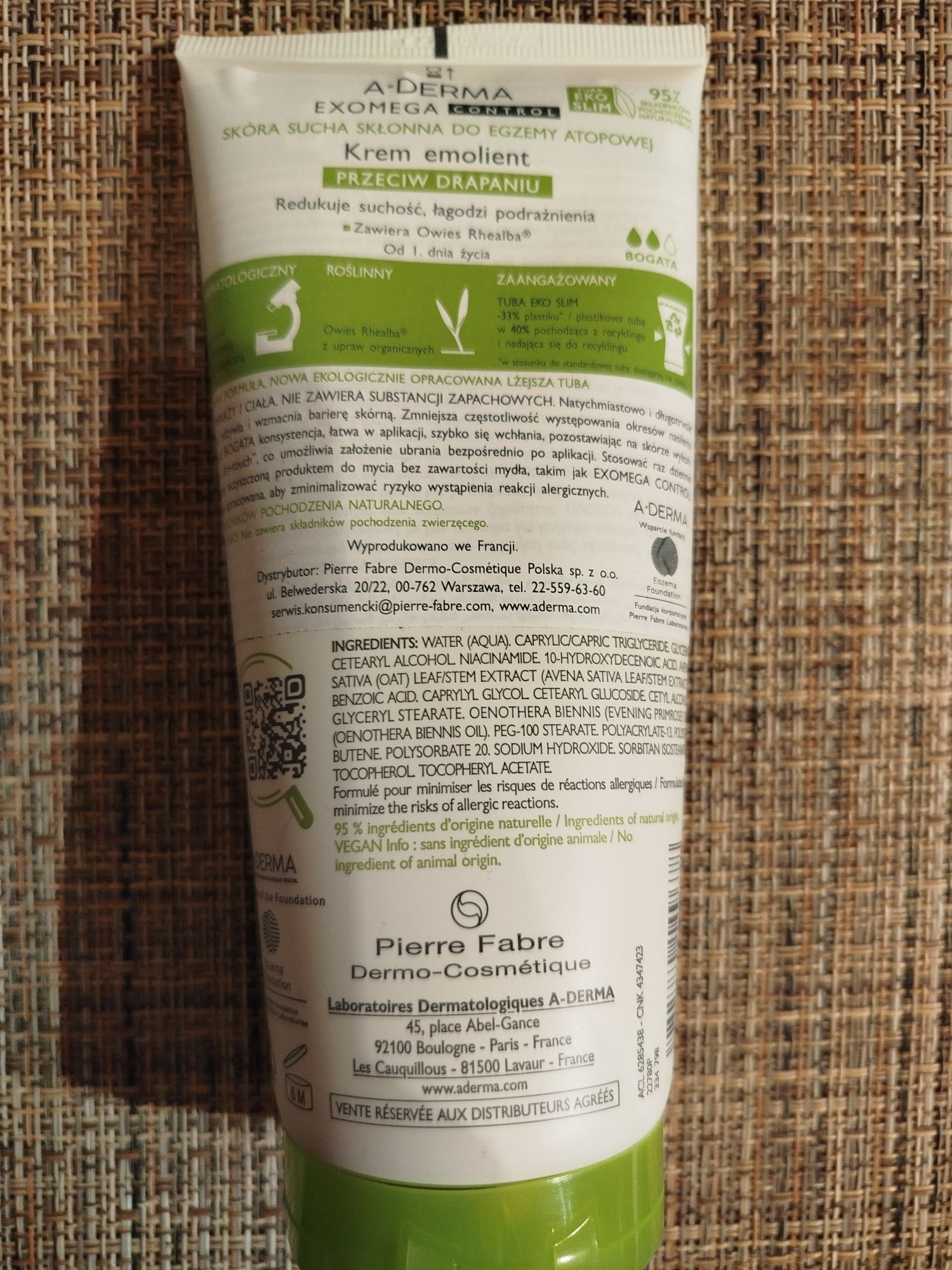 A-derma Exomega Control Krem 200 ml