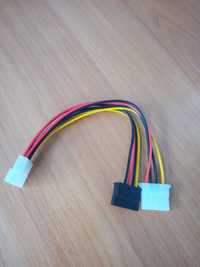 Кабель-разветвитель питания Molex to 1 шт. Molex + 1 шт. SATA