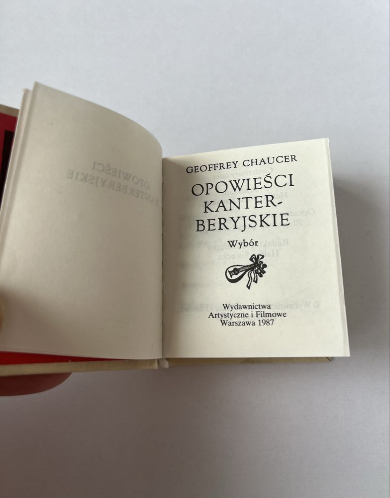 Miniatury książek Opowieści Kanterberyjskie 1987r