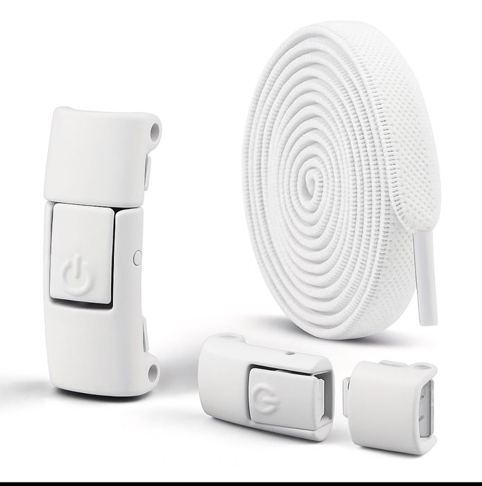 Sznurówki z magnetycznym zapięciem biale