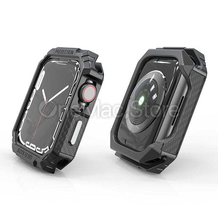 Захисний чохол iWatchu Carbon для Apple Watch 40/41/44/45 mm (Чорний)