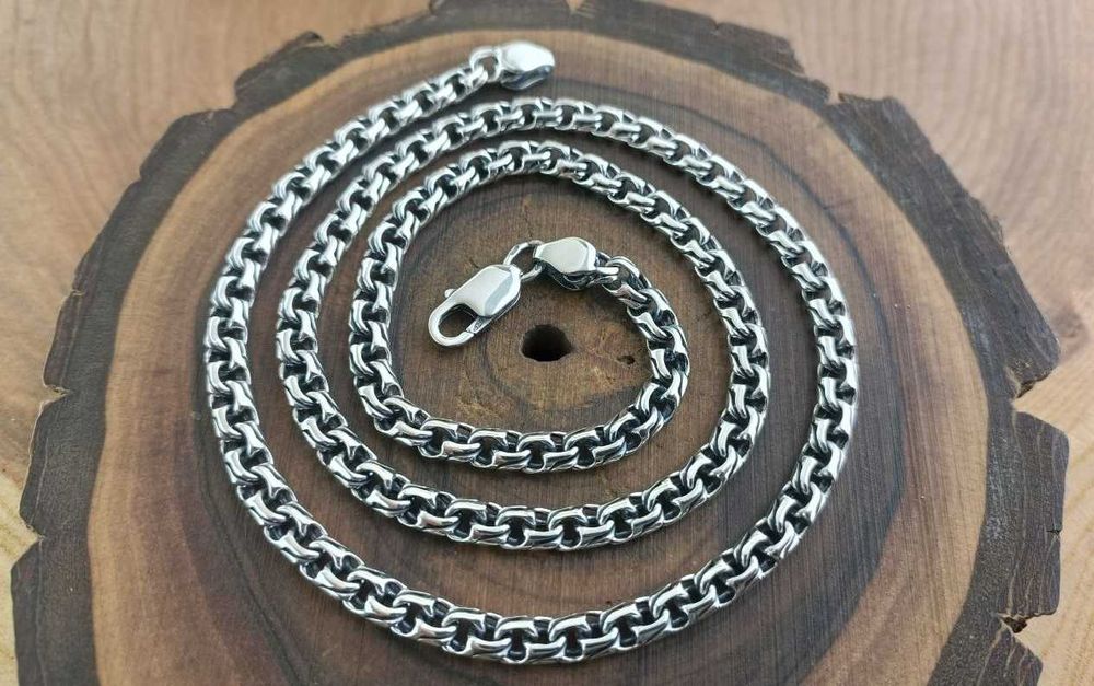 Срібний ланцюг Арабський Бісмарк. Серебряная мужская цепочка Бисмарк