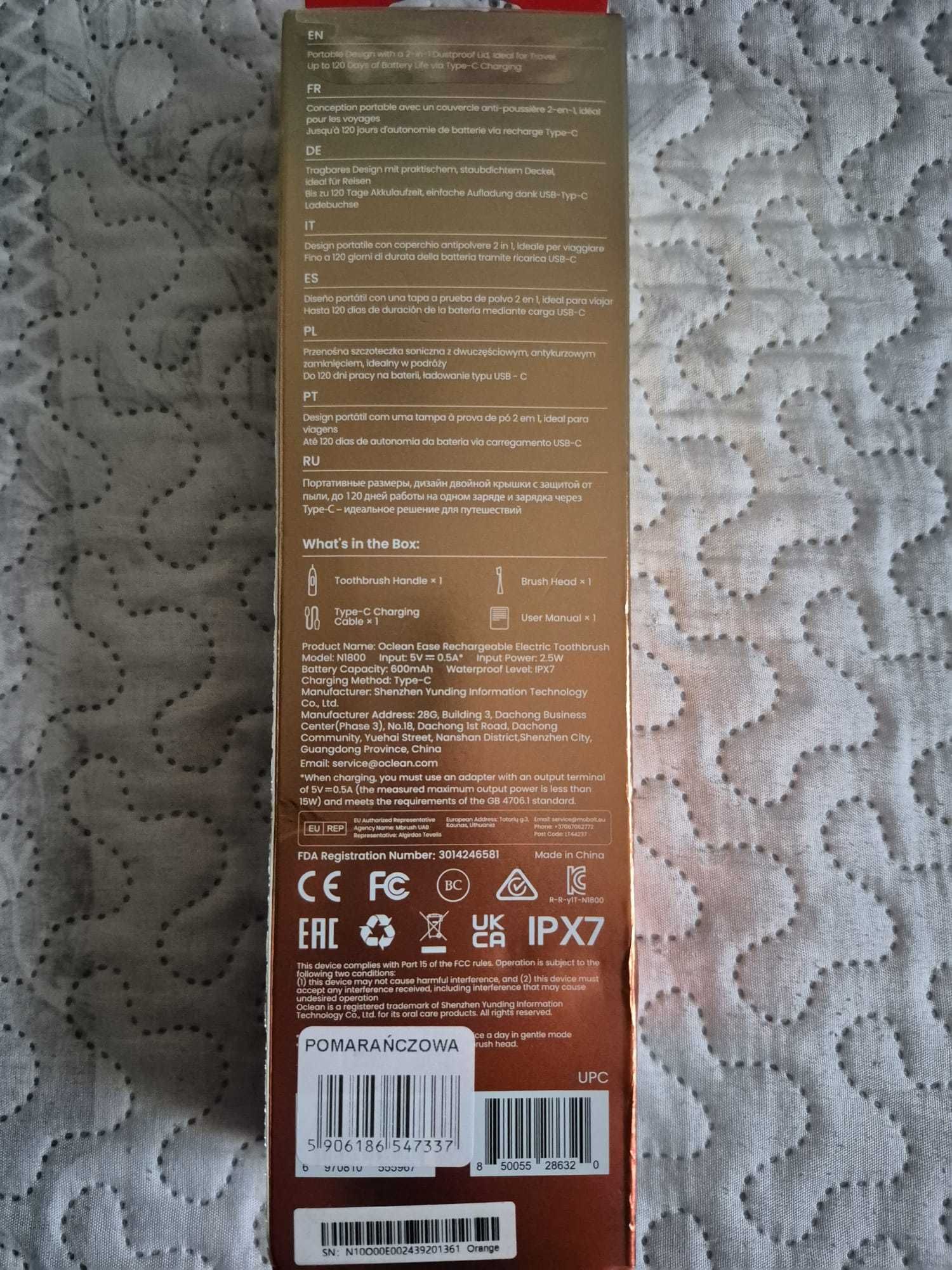 Szczoteczka elektryczna Oclean Ease
