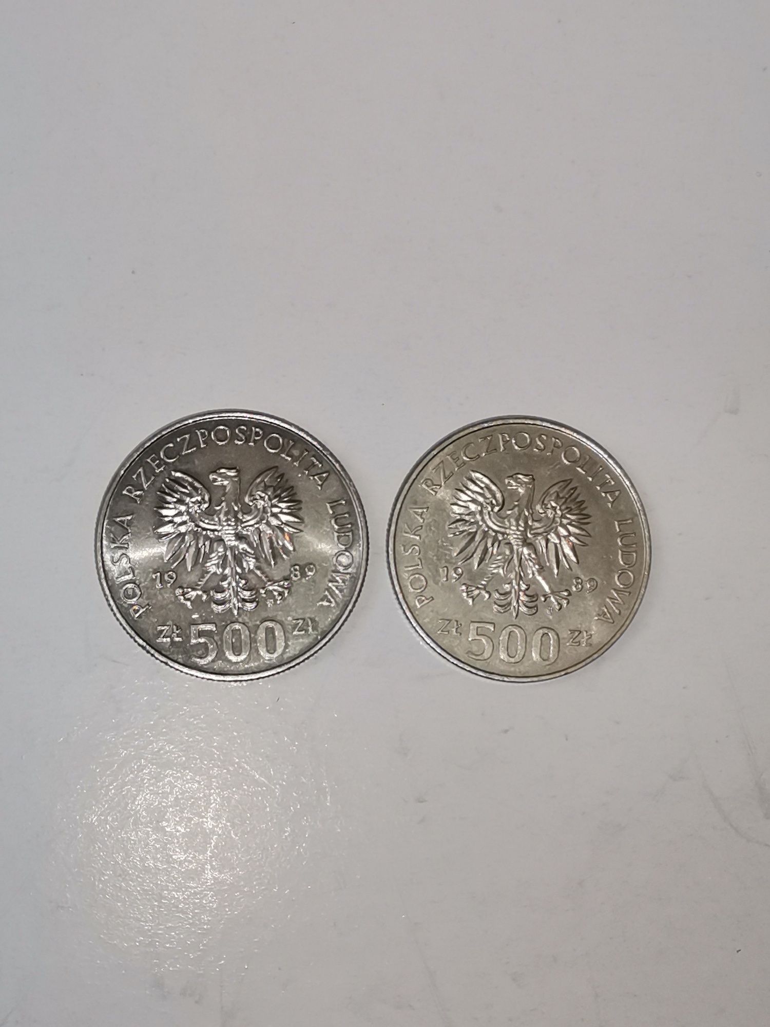 Monety 500zł 1989r 2szt. 50 Rocznica Wojny Obronnej Narodu Polskiego