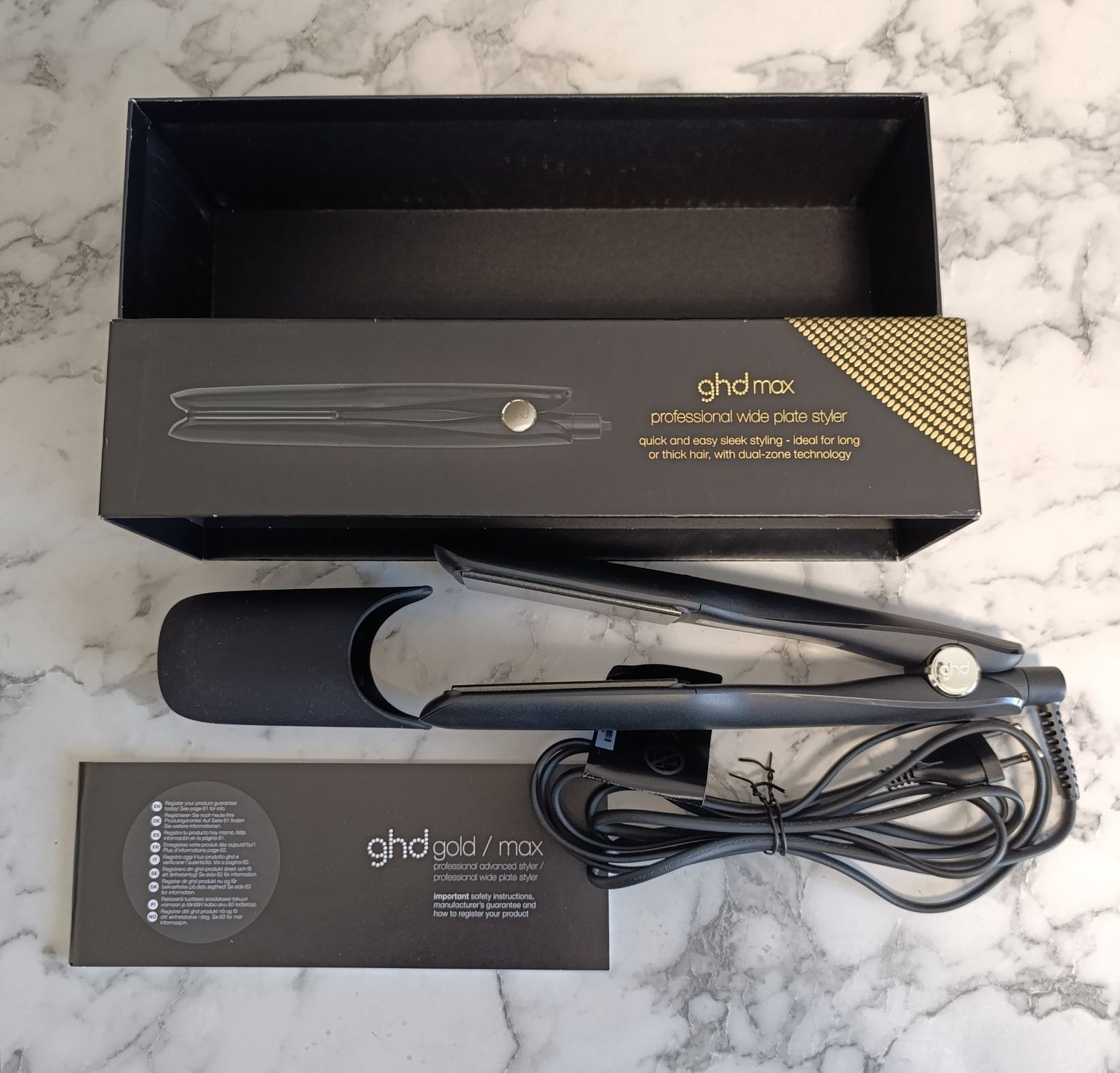 Професійний випрямляч для волосся GHD Max, Black