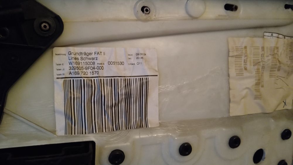 Карта двери передней левой Mercedes W169 (W245)