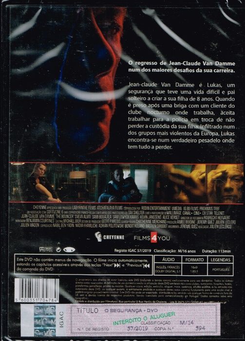 Filme em DVD: O Segurança (VAN DAMME) - NOVO! A Estrear! SELADO!