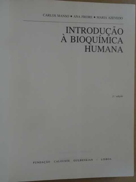 Introdução à Bioquímica Humana de Carlos Manso