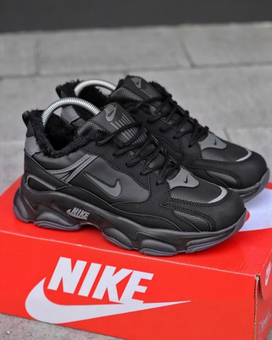 Чоловічі Зимові Шкіряні Кросівки Nike Premium Fur