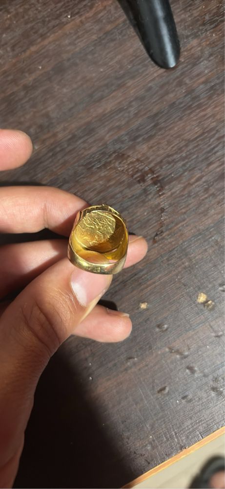 Ouro 19,25 k Anel meia libra 9,80 gr 19 e 22 k