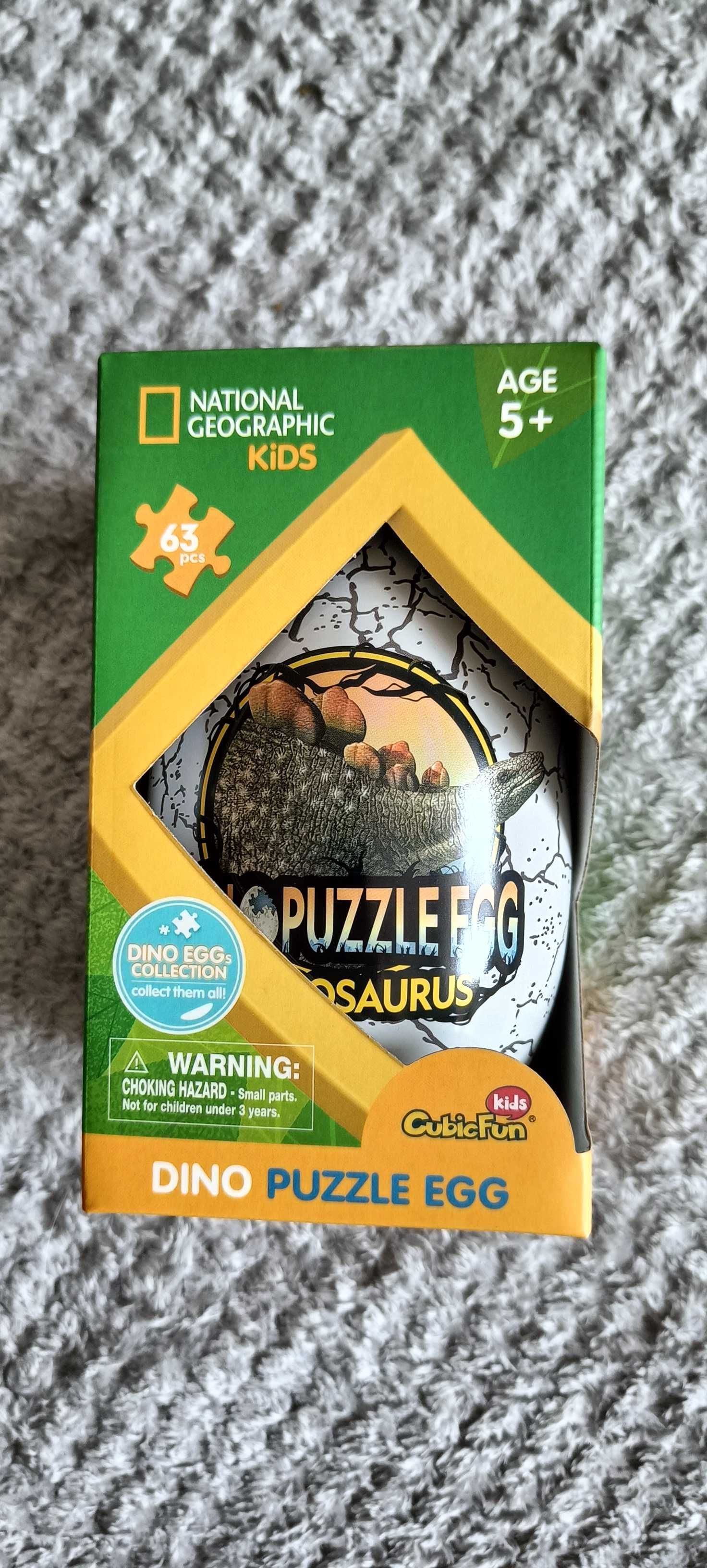 Puzzle (63 elementów) CUBIC FUN National Geographic Stegozaur JAKOŚĆ