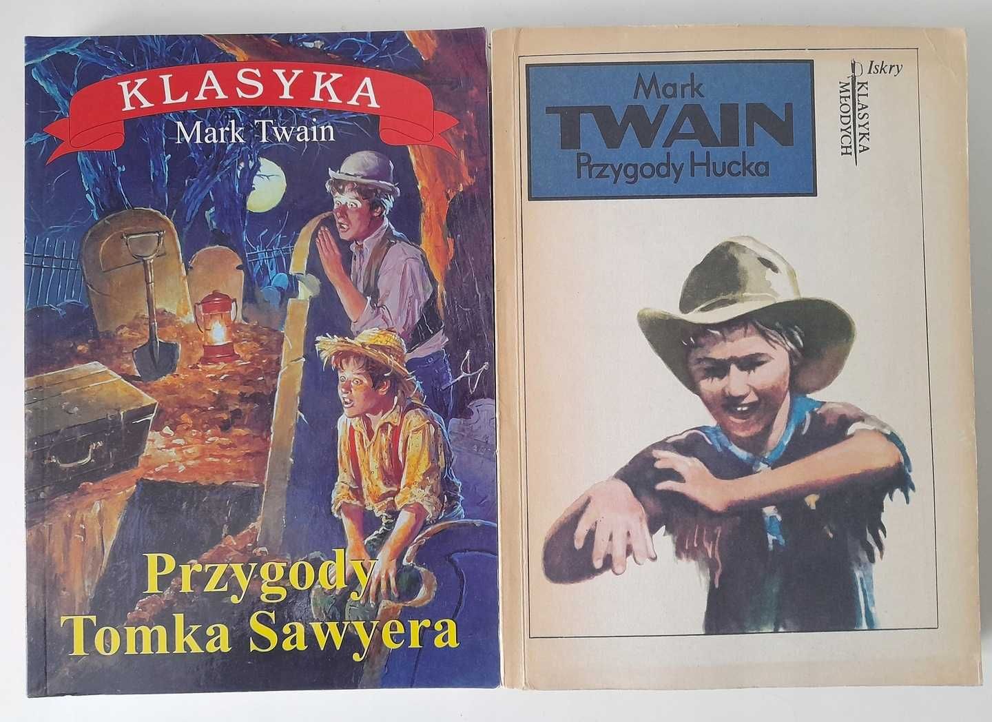 Mark Twain 2 książki Przygody Tomka Sawyera, Przygody Hucka