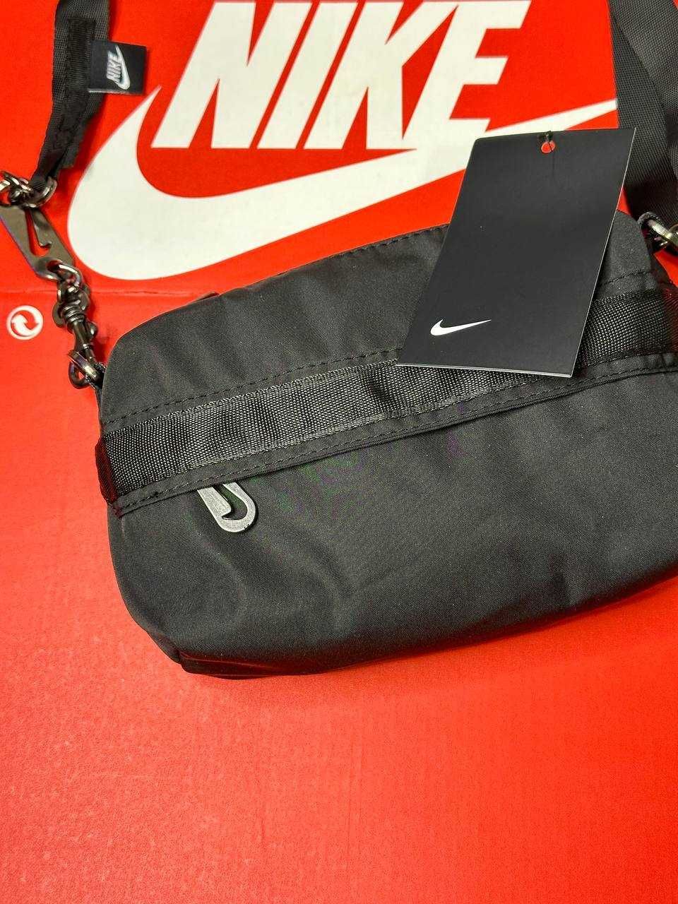 Чорна жіноча сумка Nike, жіноча сумка найк, довга ручка