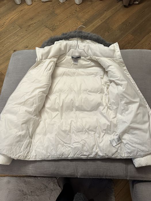 Куртка жіноча, біла, adidas, наповнювач качине перо, розмір s-m, 36-38