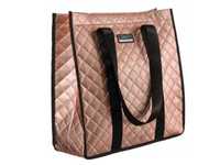 LORENTI duża torba na zakupy shopperka pikowana shopper bag różowa