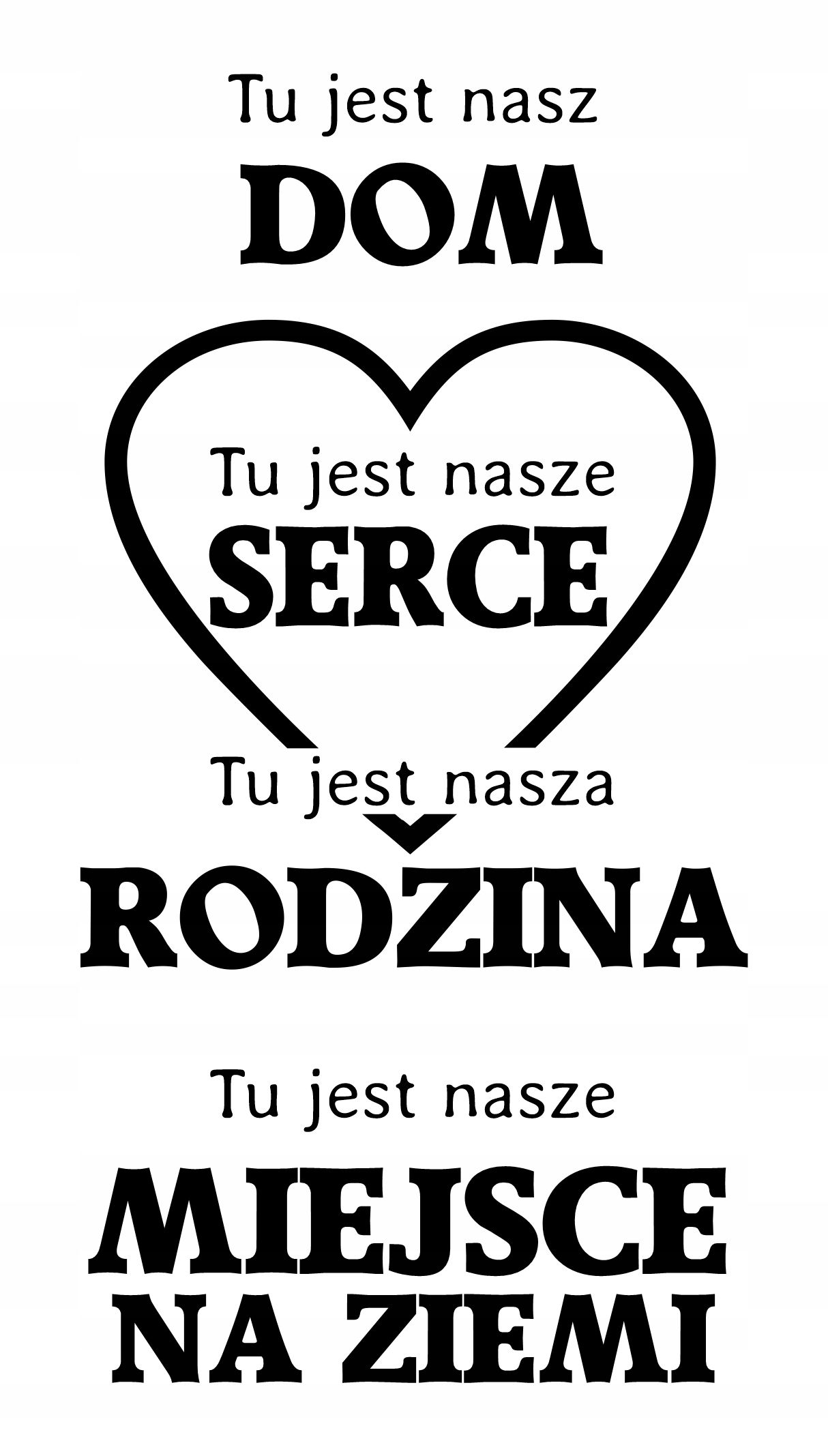 Naklejki na ścianę cytat cytaty DOM miłość ścienne 100x50cm