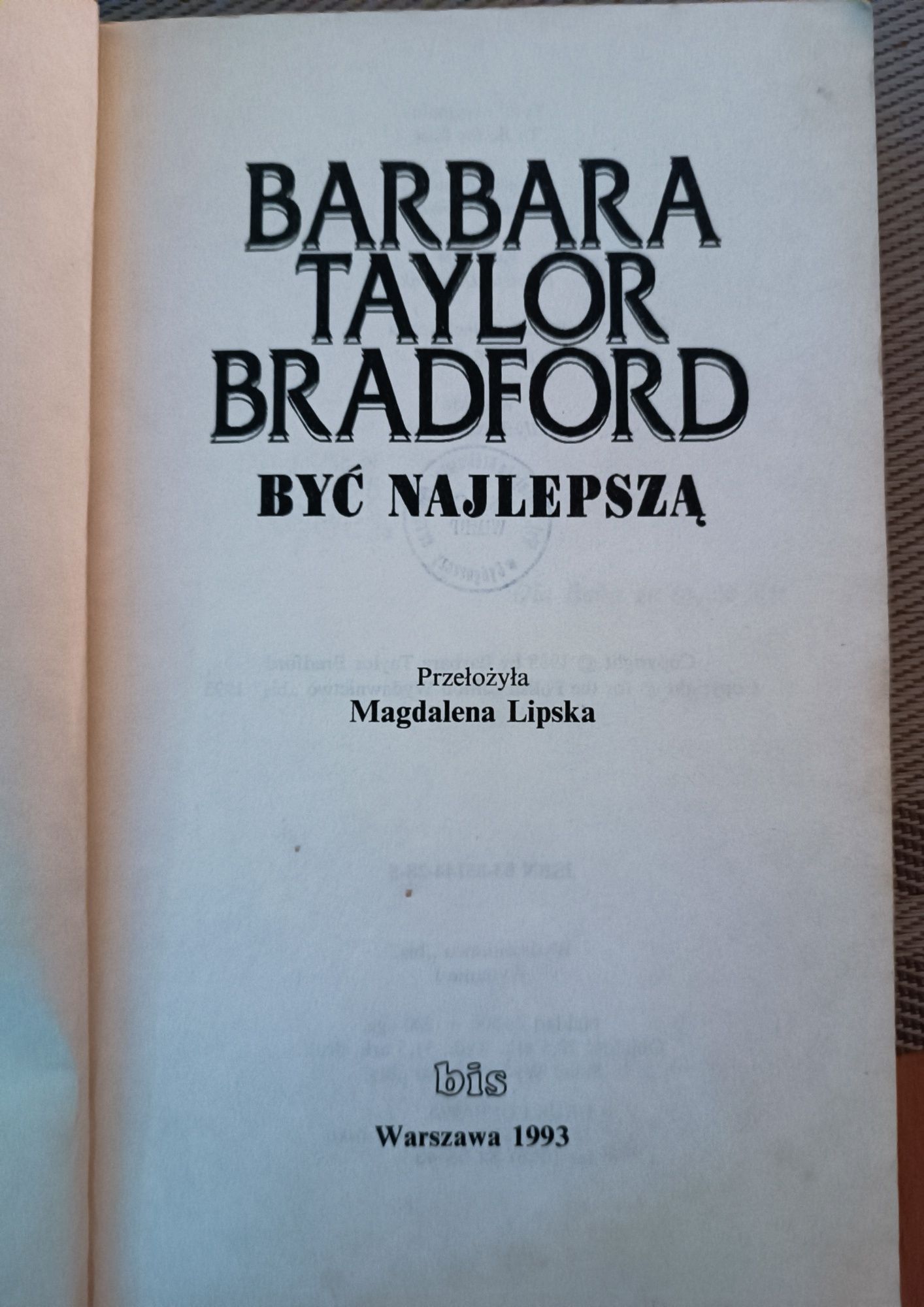 Barbara Taylor Bradford - Być Najlepszą - 1993 -