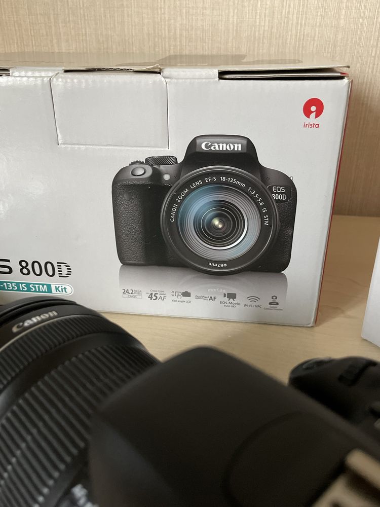 CANON 800D + 18-135mm + 55mm 1.8f + SD 64GB + ORIGINAL BOX