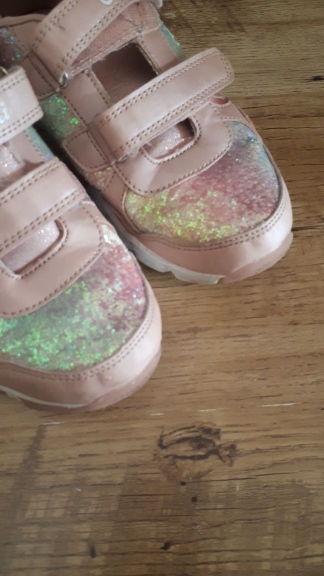 Grafitti buty świecące brokatowe 34