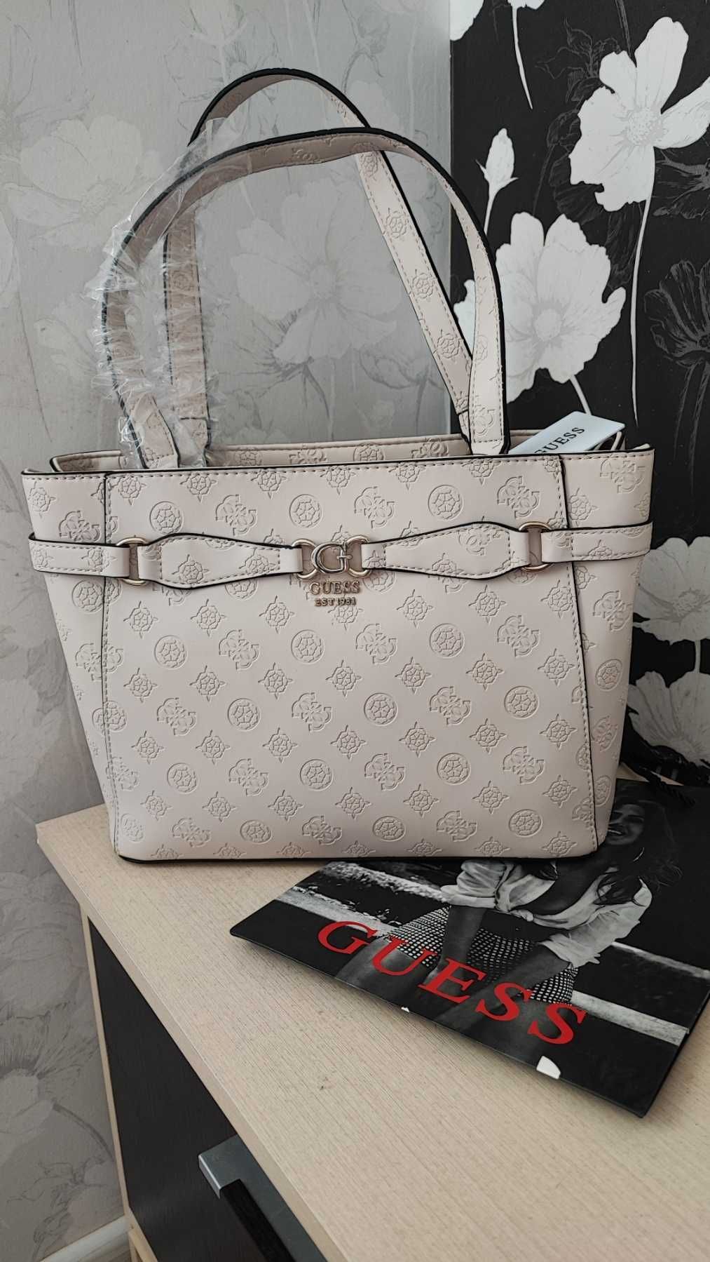 сумка сетчел шоппер guess Noelle  гесс оригинал