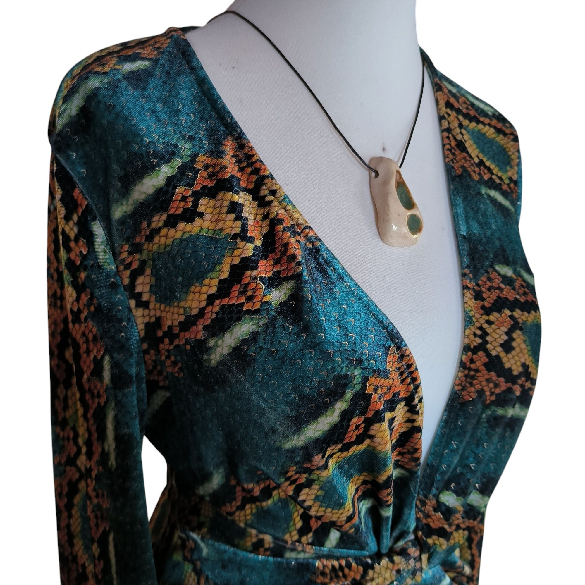 Boho hippie sukienka r.L welur