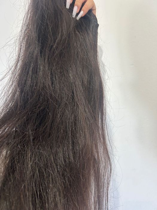 Cabelo humano para preenchimento 65 cm liso ondulado
