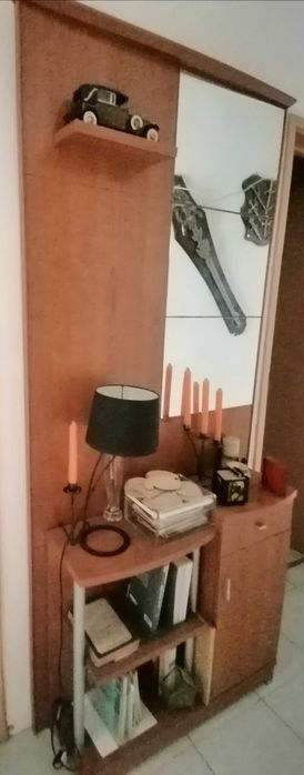 Baixa De Preço. Consola de entrada com espelhos,. Móvel da parede.