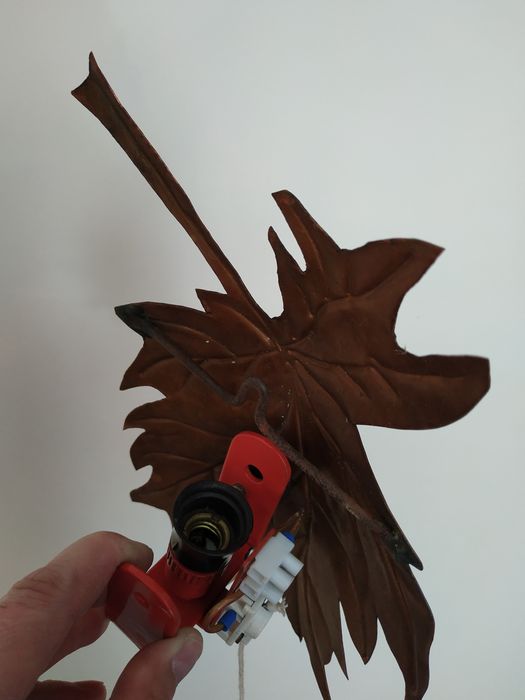 Kinkiet jesienny liść. Rękodzieło.