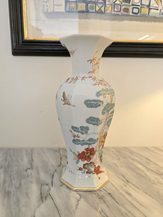 Jarra Vista Alegre – Modelo Tomé – Decoração Mountain Pine (1989)