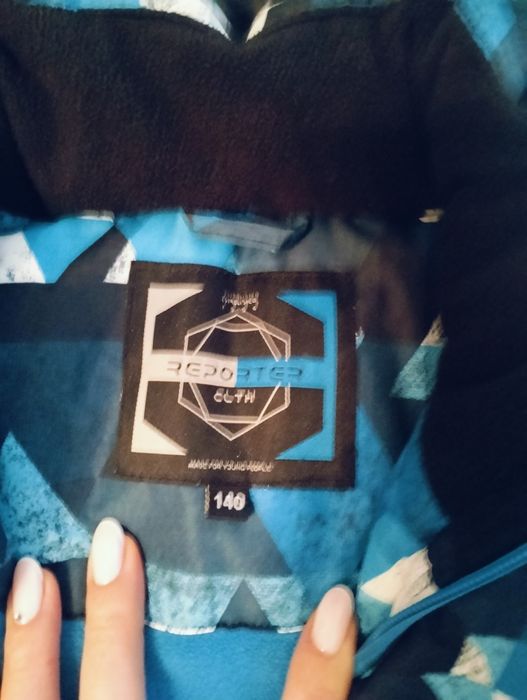 Kurtka zimowa dla chłopca Reporter r.140 uszkodzona